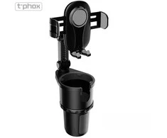 Remax UCHWYT SAM T-PHOX TH-07 Z UCHWYTEM NA KUBEK CUP HOLDER Juodas