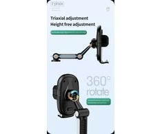 Remax UCHWYT SAM T-PHOX TH-07 Z UCHWYTEM NA KUBEK CUP HOLDER Juodas