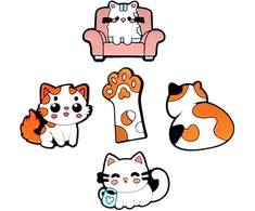 Telforceone 3D Sticker Cat 5pcs set
