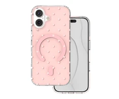 Telforceone „Bubble Dots Mag“ dėklas, skirtas „iPhone 17 6,3“ (rožinis)