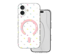 Telforceone „Bubble Dots Mag“ dėklas, skirtas „iPhone 17 6,3“ (baltas)
