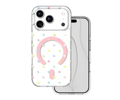 TFO Telforceone „Bubble Dots Mag“ dėklas, skirtas „iPhone 17 Pro 6,3“ / „18 Pro 6,3“; baltas