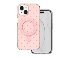 Telforceone „Bubble Dots Mag“ dėklas, skirtas „iPhone 15“, 6,1 colio, rožinis