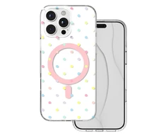 TFO Telforceone „Bubble Dots Mag“ dėklas, skirtas „iPhone 16 Pro Max 6,9“; baltas