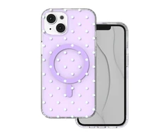 Telforceone „Bubble Dots Mag“ dėklas, skirtas „iPhone 13 / 14“ 6,1 colio, violetinis