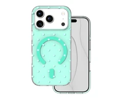 Telforceone „Bubble Dots Mag“ dėklas, skirtas „iPhone 17 Pro 6,3“ / „18 Pro 6,3“; žalias