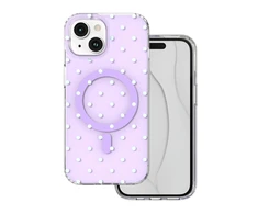 TFO Telforceone „Bubble Dots Mag“ dėklas, skirtas „iPhone 15 6,1“; violetinis