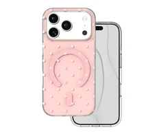 Telforceone „Bubble Dots Mag“ dėklas, skirtas „iPhone 17 Pro 6,3“ / „18 Pro 6,3“; rožinis