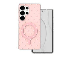 Dėklas Telforceone Bubble Dots Mag case for Samsung S25 Ultra pink