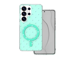 Telforceone „Bubble Dots“ „Mag“ dėklas, skirtas „Samsung S26 Ultra“, žalias