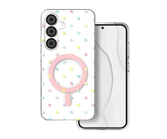 Telforceone „Bubble Dots“ dėklas „Samsung S24 / S25“, baltas