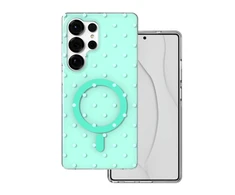 Dėklas Telforceone Bubble Dots Mag case for Samsung S25 Ultra žalias