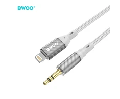 Telforceone BWOO AUX laidas, jungiamas per „Lightning“ į 3,5 mm garso jungtį, AUX073