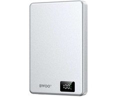 Telforceone BWOO itin plonas aliuminio magnetinis išorinis akumuliatorius P76 PD 20W 10000 mAh su skaitmeniniu ekranu ir USB-C prievadu, juodas