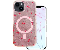 Telforceone „Cherry Mag“ dėklas, skirtas „iPhone 13 / 14“ 6,1 colio blizgučiams
