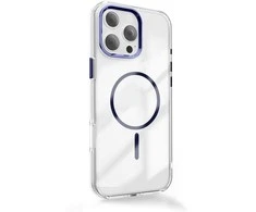 Dėklas Telforceone Clear Thin Mag case for iPhone 15 Pro 6,1" mėlynas