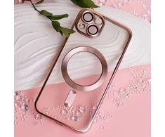 TFO Telforceone Spalvotas chromuotas „Mag“ dėklas, skirtas „iPhone 17 Air 6,6“; rožinio aukso spalvos