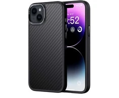 TelForceone Comma dėklas, skirtas Kevlar Mag, skirtas iPhone 15 juodos spalvos