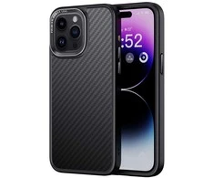 TelForceone Comma dėklas, skirtas Kevlar Mag, skirtas iPhone 15 Pro Max juodos spalvos