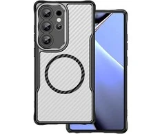 Dėklas Telforceone Defender Carbon Mag case for Samsung Galaxy S25 FE juodas