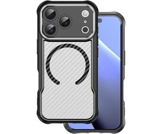 Dėklas Telforceone Defender Carbon Mag case for iPhone 17 Pro 6,3" juodas