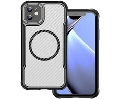 Dėklas Telforceone Defender Carbon Mag case for iPhone 12 6,1" juodas