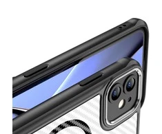 Dėklas Telforceone Defender Carbon Mag case for iPhone 12 6,1" juodas