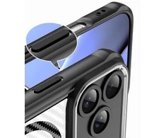 Dėklas Telforceone Defender Carbon Mag case for iPhone 17 Pro 6,3" juodas