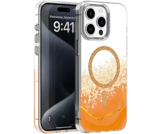 Dėklas Telforceone Epoxy Mag case for iPhone 14 Pro 6,1" oranžinis