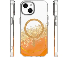 Dėklas Telforceone Epoxy Mag case for iPhone 15 6,1" oranžinis