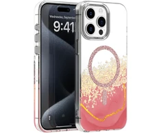 Dėklas Telforceone Epoxy Mag case for iPhone 15 Pro 6,1" pink