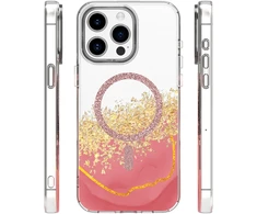 Dėklas Telforceone Epoxy Mag case for iPhone 15 Pro 6,1" pink