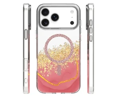 Dėklas Telforceone Epoxy Mag case for iPhone 17 Pro 6,3'' pink