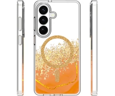Dėklas Telforceone Epoxy Mag case for Samsung Galaxy S24 / S25 oranžinis