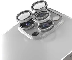 Telforceone Etteri camera lens protector for iPhone 15 Pro / 15 Pro Max titanium pilkas