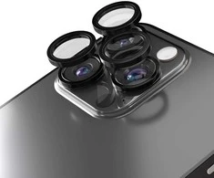 Telforceone Etteri camera lens protector for iPhone 15 Pro / 15 Pro Max juodas