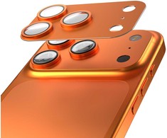 Telforceone Etteri full camera lens guard for iPhone 17 Pro Max oranžinis