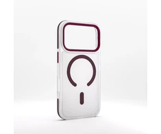 Telforceone Etteri Icy Mag dėklas, skirtas iPhone 17 Pro Max / 18 Pro Max, tamsios vyšninės spalvos