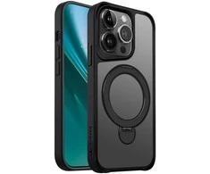 Telforceone Etteri Matt Mag Ring Apple iPhone 14 Pro 6,1" dėklas telefonui juodos spalvos