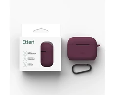 Dėklas Telforceone Etteri silicone case for AirPods Pro 3 dark cherry
