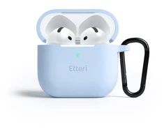 Etteri silikoninis dėklas AirPods 4 šviesiai mėlynas