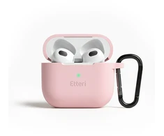 Etteri silikoninis dėklas AirPods 3 šviesiai rožinis