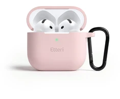 Etteri silikoninis dėklas AirPods 4 šviesiai rožinis