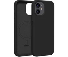 Dėklas Telforceone Etteri Silicone Mag Apple iPhone 12 / 12 Pro 6,1" juodos spalvos