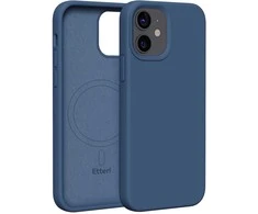 Dėklas Telforceone Etteri Silicone Mag Apple iPhone 12 / 12 Pro 6,1" mėlynos spalvos