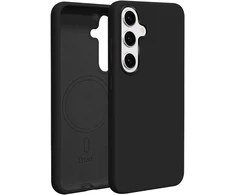 Dėklas Telforceone Etteri Silicone Mag case for Samsung Galaxy S25 Plus juodas
