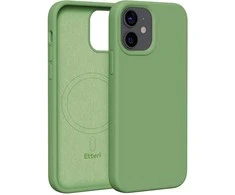 Dėklas Telforceone Etteri Silicone Mag Apple iPhone 12 / 12 Pro 6,1" šviesiai žalios spalvos