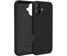 Dėklas Telforceone Etteri Silicone Mag Apple iPhone 16 6,1" juodos spalvos