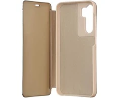 Dėklas Telforceone Fold Mirror View Case for Samsung Galaxy A14 4G / A14 5G auksinis