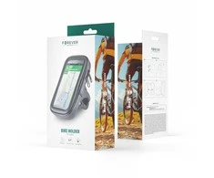 Forever BH-100 dviračio laikiklis, skirtas mobiliesiems telefonams iki 6,5"; Su langu Juodas